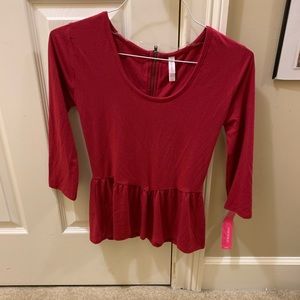 NWT red peplum
